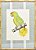 Quadro gravura pássaro com moldura de faux bamboo fundo listra 7 - Imagem 1