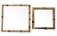 Bandeja bambu e vidro quadrada 24cm x 24 cm - Imagem 2