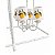 Lustre gaiola off white com cúpulas bordadas limão siciliano - Imagem 2