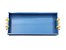 Bandeja laca azul índigo alça bambu retangular - Imagem 1