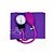 Kit Estetoscópio Pro-Lite Violeta Transparente Spirit + Aparelho de Pressão Adulto Velcro Lilas Premium - Imagem 3