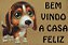 Capacho Bem Vindo a Casa Feliz Beagle Personalize com o Nome do Pet Ca397 - Imagem 2