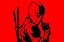 Capacho Personagem - Deadpool Vermelho e Preto - Imagem 3