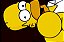 Capacho - Homer Simpsons Fundo Marrom - Imagem 3