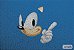 Capacho Game - Sonic Face Fundo Azul - Imagem 2