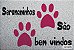 Capacho Pet - Serumaninhos São Bem Vindos Patinhas Rosa - Imagem 2