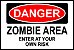 Capacho Frase - Danger Zombie Area - Imagem 3