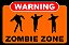 Capacho Frase - Warning Zombie Zone - Imagem 3