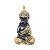 Buda Sentado Meditando Dourado 26cm - Imagem 1