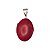 Pingente oval coral prata - Imagem 1