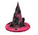Chapéu de Bruxa Vermelho e Preto - Imagem 1