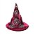 Chapéu de Bruxa Vermelho e Prata - Imagem 1
