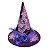 Chapéu de Bruxa Lilás com Flores - Imagem 1