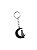 Chaveiro Gato na Lua Metal - Imagem 1