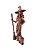 Bruxa com vassoura e gato bronze - 20cm - Imagem 2