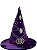 Chapéu de Bruxa Roxo com Strass Prata - Imagem 1