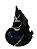Chapéu de Bruxa Preto Cobra Dourada - Imagem 1