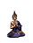 Buda Sidarta Sentado Roupa Azul - Imagem 1