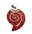 Pingente Madre Pérola Vermelho Espiral - 4cm - Imagem 1
