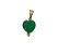 Pingente Coração Jade Verde Dourado - Imagem 1