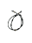 Pulseira Kabbalah 7 Nós Preta - Imagem 1
