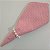 Guardanapo de tecido 42cm fundo rosa com bolinhas brancas - Imagem 1
