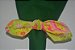 Porta Guardanapo de tecido verdinho com flores coloridas - Imagem 2