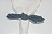 Porta Guardanapo de tecido azul escuro com pequenos detalhes em azul - Imagem 2