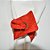 Porta guardanapo de tecido fundo vermelho com galhos - Imagem 1