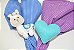 Kit 2 porta guardanapos Feltro Lhama branco e coração azul - Imagem 3