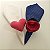 Kit 2 Porta guardanapos Feltro coração e flor rosa escura - Imagem 1