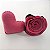 Kit 2 Porta guardanapos Feltro coração e flor rosa escura - Imagem 3