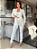 Conjunto Social Max Blazer Longo Cropped E Calça Cintura Alta - Imagem 4