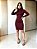 Vestido Curto Angélica Tubinho Gola Alta Manga Longa Feminino - Imagem 2
