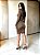 Vestido Curto Angélica Tubinho Gola Alta Manga Longa Feminino - Imagem 9