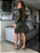Vestido Curto Angélica Tubinho Gola Alta Manga Longa Feminino - Imagem 2