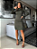 Vestido Curto Angélica Tubinho Gola Alta Manga Longa Feminino - Imagem 1