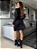 Vestido Curto Angélica Tubinho Gola Alta Manga Longa Feminino - Imagem 8