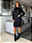 Vestido Curto Angélica Tubinho Gola Alta Manga Longa Feminino - Imagem 7