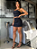 Conjunto Carina Cropped Alcinha E Short Saia Detalhes Botões - Imagem 8