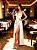Vestido Longo Branco Amarrado Decote V Fenda Lateral - Elegância para Ocasiões Especiais - Imagem 4