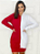 Blusa Juliana Moletom Bicolor Longa Com Capuz Feminino - Imagem 1