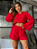 Conjunto Jéssica Cropped Bata Manga Longa Flare E Short Curto - Imagem 5