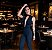 Macacão Longo Flare Anitta Em Crepe Decote Tule Cavado - Imagem 4