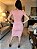 Vestido Midi Paola Tubinho Canelado Listra Lateral Novidade - Imagem 3