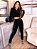 Conjunto Veludo Blusa Cropped Capuz E Calça Jogger Cintura Alta - Imagem 2