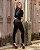 Conjunto Veludo Blusa Cropped Capuz E Calça Jogger Cintura Alta - Imagem 3