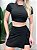 Conjunto Fitness em Poliamida Cropped e Shorts Saia Amanda Ref. 1610 Tamanho:P/M - Imagem 5