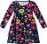 Vestido Manga Longa Infantil Menina Flores Azul - Malwee Zig Zig Zaa - Imagem 3