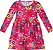 Vestido Manga Longa Infantil Menina Flores Rosa - Malwee Zig Zig Zaa - Imagem 3